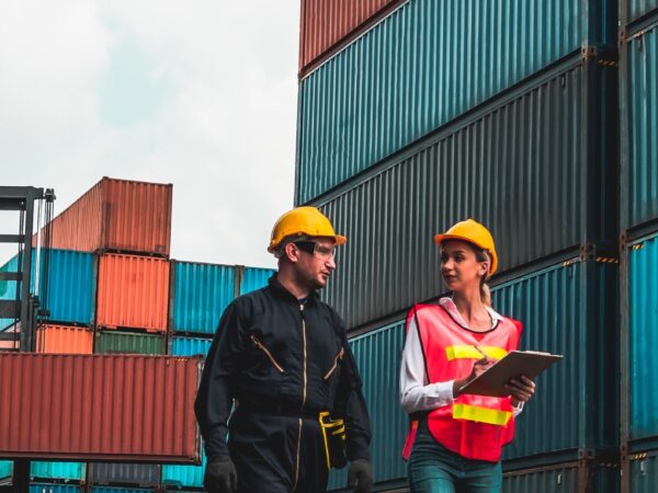 personnel in container terminal