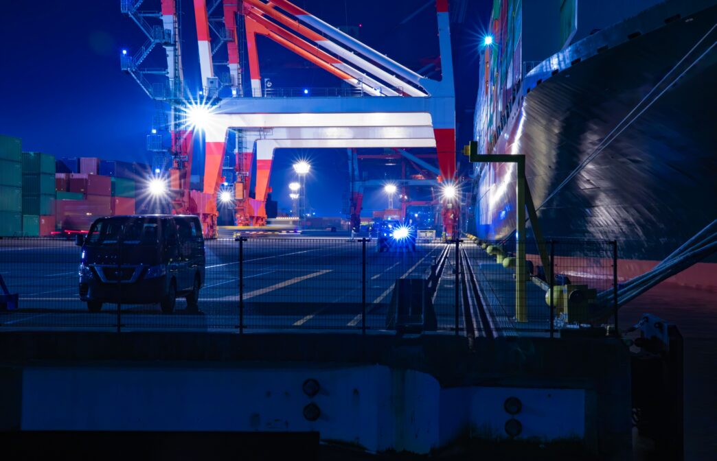 Port at night (shutterstock image)
