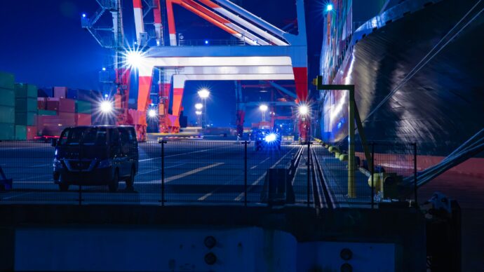 Port at night (shutterstock image)